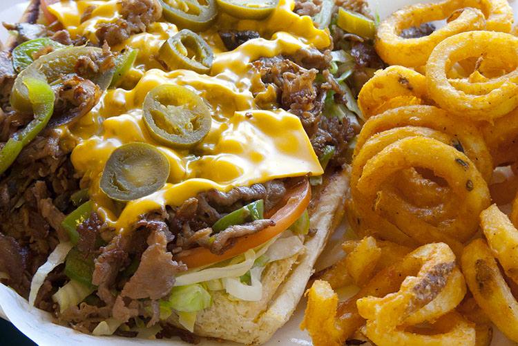 The perfect Personal Cheese Steak, with crunchtastic curly fries.